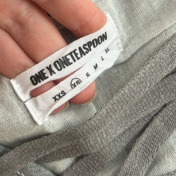 Revolve One Teaspoon Women’s Dirty work Tank Top Lace Up Sleeveless Gray - Picture 14 of 15